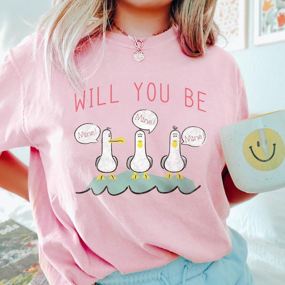 Disney Finding Nemo Seagulls Be Mine Shirt Valentines Seagulls Shirt Disney Lovers Sweatshirt Disney Trip 2025 Shirt Hha023 Limited Edition Tshirt